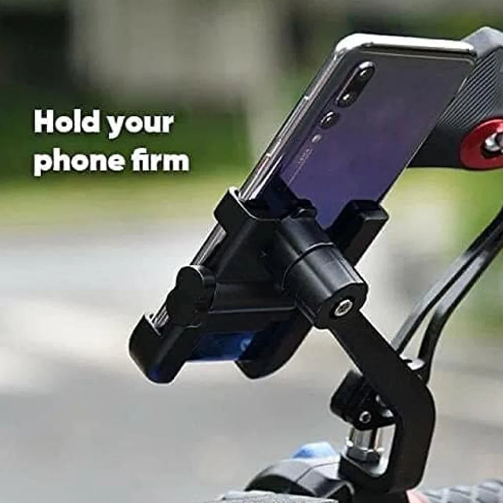 Mobile Phone Holder View Mirror Mount Solid Metal Cradle for Bike and Phones by PHOBIA