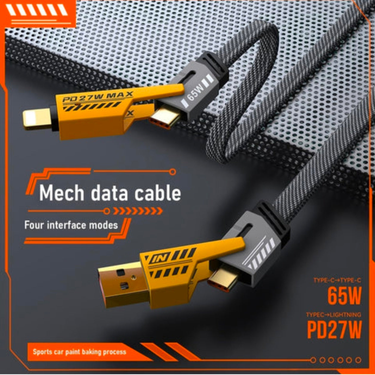 4 In 1 Fast Charging Cable With Multiport
Usb-C To Type C